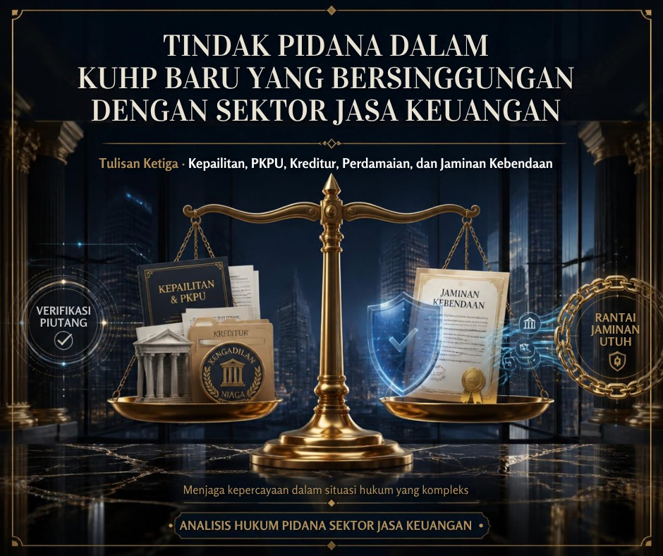 TINDAK PIDANA DALAM KUHP BARU YANG BERSINGGUNGAN DENGAN SEKTOR JASA KEUANGAN - (Tulisan Ketiga)